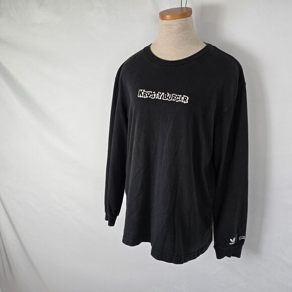 Adidas Tee Men’s Medium The Simpsons Krusty Burger Black Long Sleeve - Picture 15 of 15